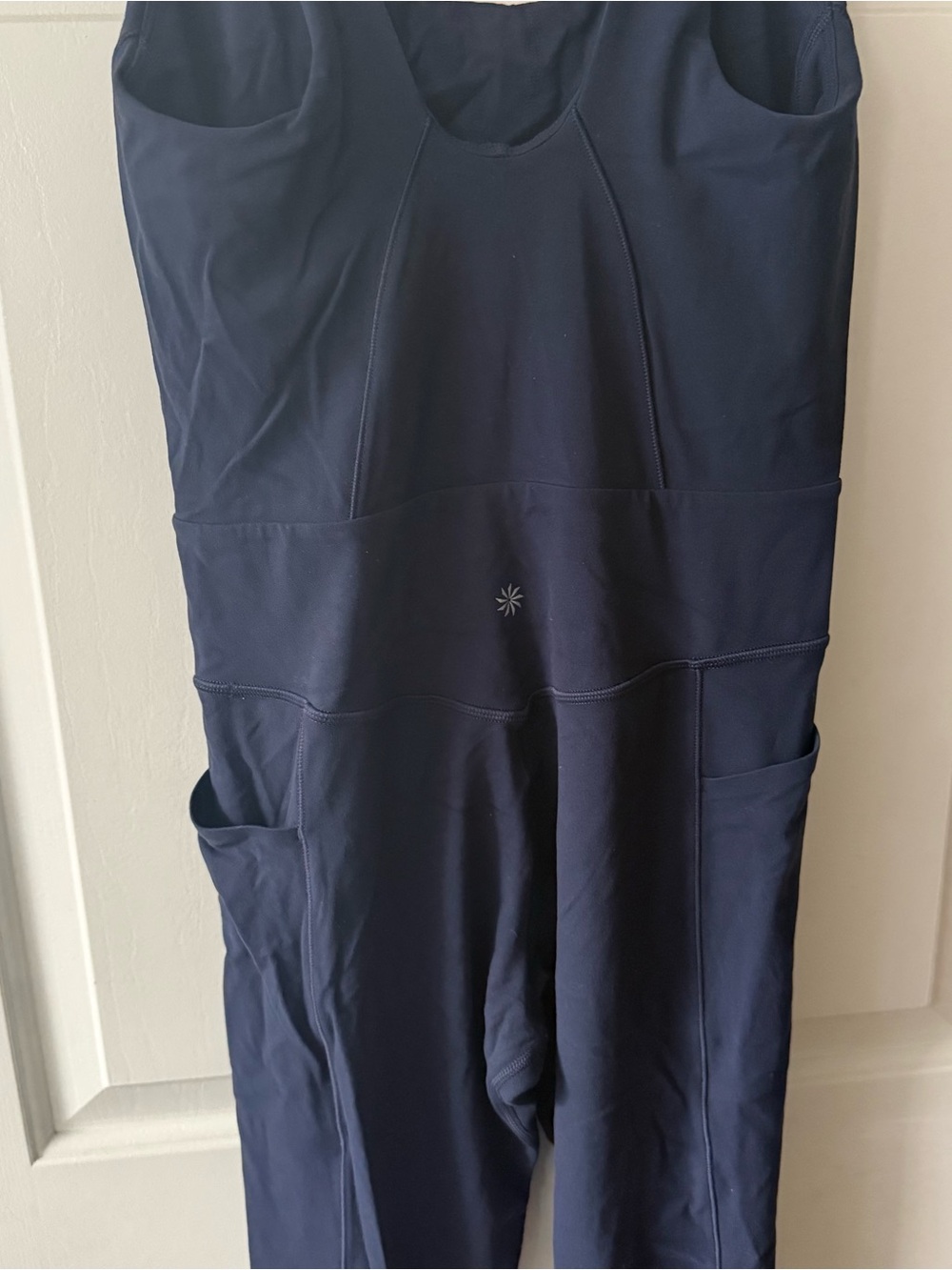 Athleta Salutation Stash 7/8 Bodysuit in Navy Blue M - Picture 4 of 5